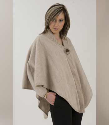 Poncho en alpaga